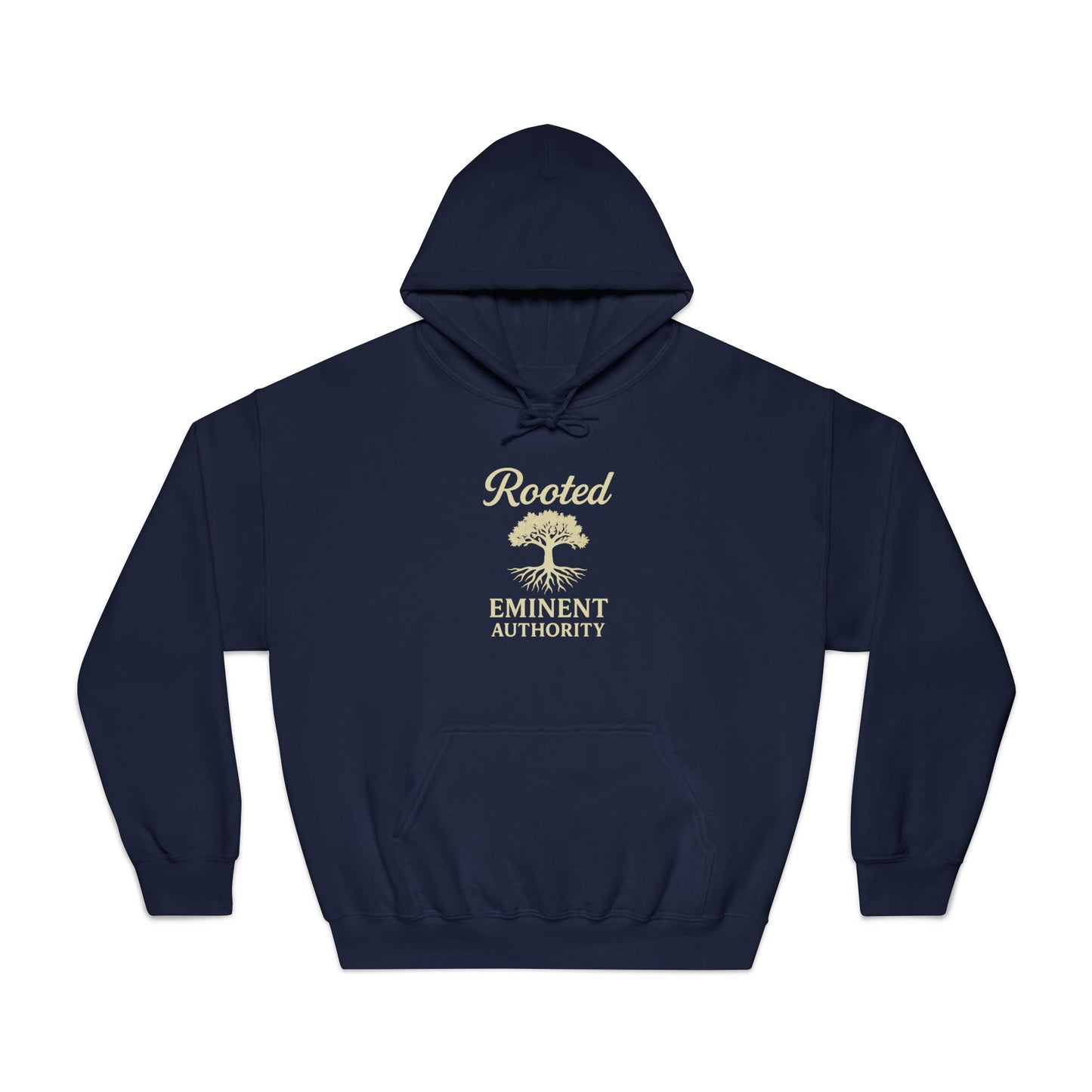 Rooted – Tree Logo Hoodie | Colossians 2:7 | Eminent Authority