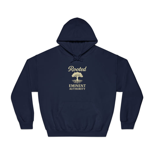 Rooted – Tree Logo Hoodie | Colossians 2:7 | Eminent Authority