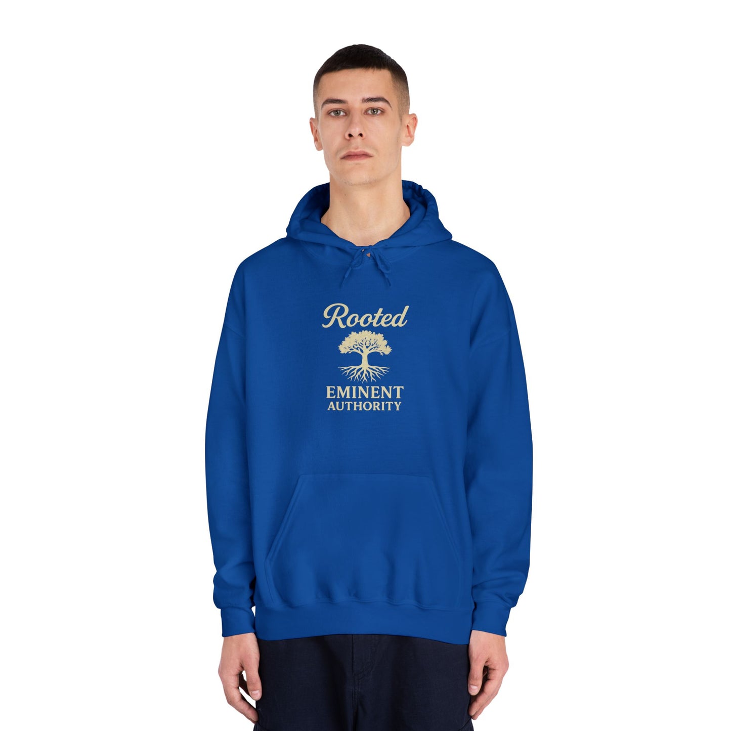 Rooted – Tree Logo Hoodie | Colossians 2:7 | Eminent Authority