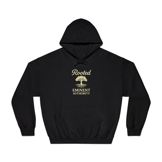Rooted – Tree Logo Hoodie | Colossians 2:7 | Eminent Authority