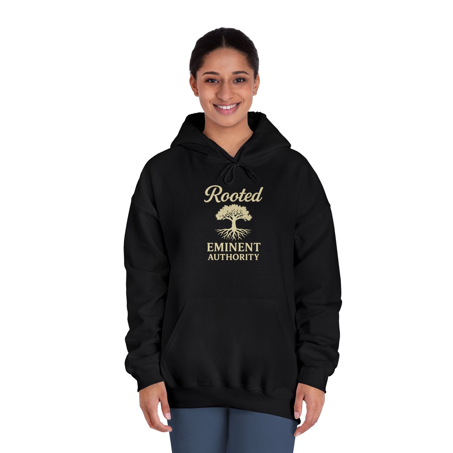 Rooted – Tree Logo Hoodie | Colossians 2:7 | Eminent Authority