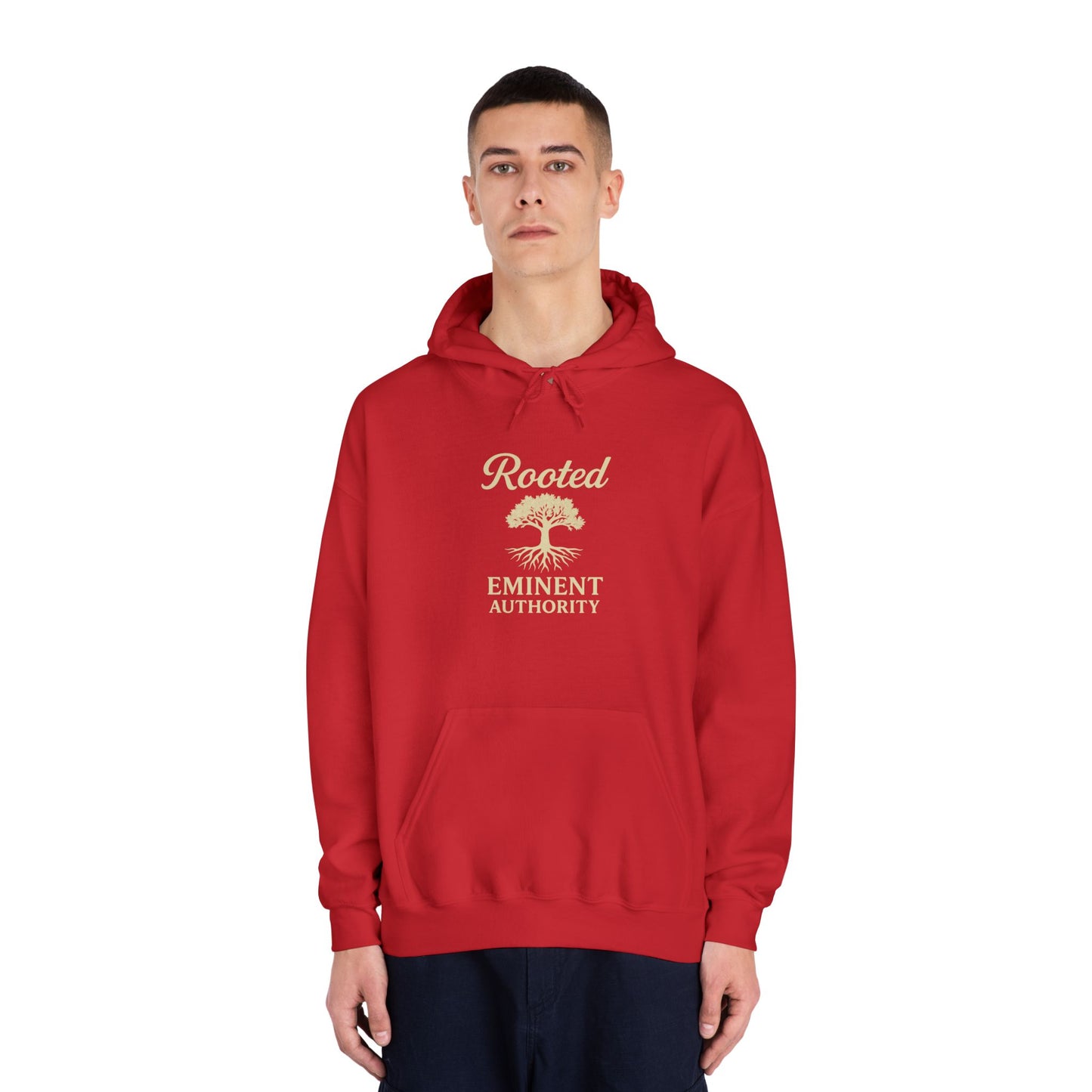 Rooted – Tree Logo Hoodie | Colossians 2:7 | Eminent Authority
