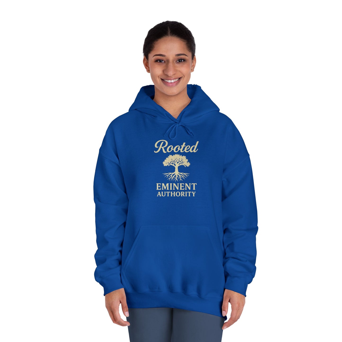 Rooted – Tree Logo Hoodie | Colossians 2:7 | Eminent Authority