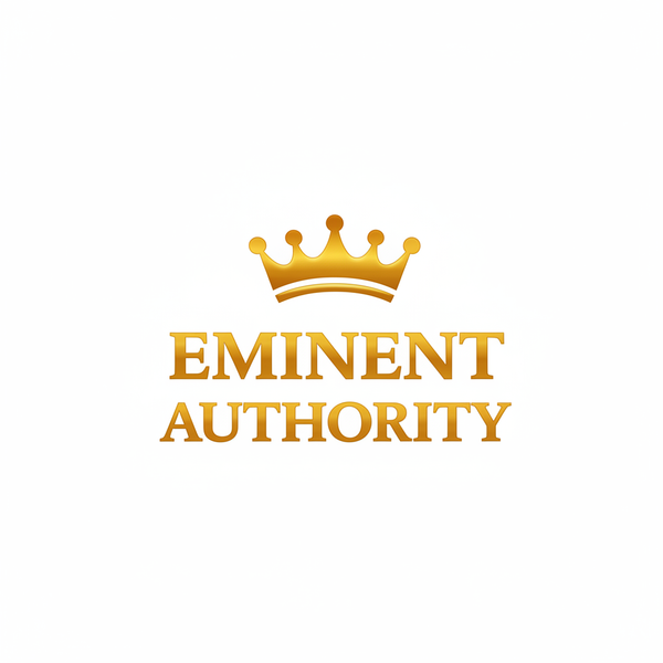Eminent Authority Logo - Same Crown & Spelling in Black White Gold